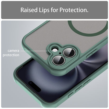 Husa de protectie Techsuit HaloFrost II MagSafe compatibil cu iPhone 16, Verde