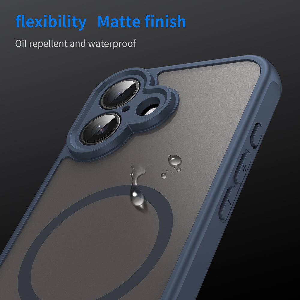 Husa de protectie Techsuit HaloFrost II MagSafe compatibil cu iPhone 16 Plus, Bleumarin