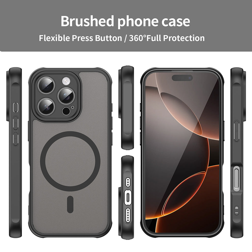 Husa de protectie Techsuit HaloFrost II MagSafe compatibil cu iPhone 16 Pro, Negru