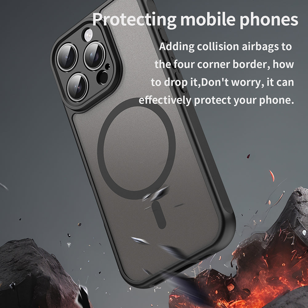 Husa de protectie Techsuit HaloFrost II MagSafe compatibil cu iPhone 16 Pro, Negru