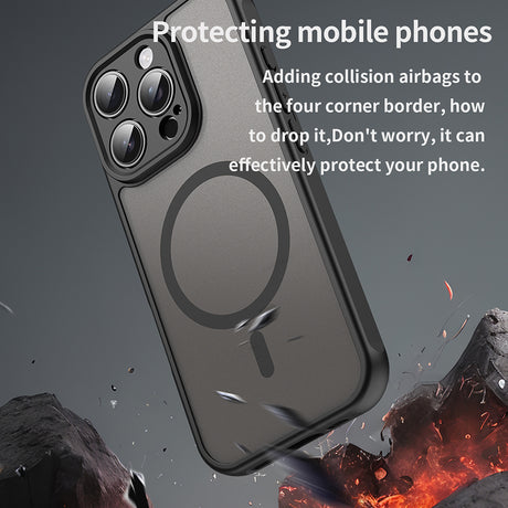 Husa de protectie Techsuit HaloFrost II MagSafe compatibil cu iPhone 16 Pro, Negru