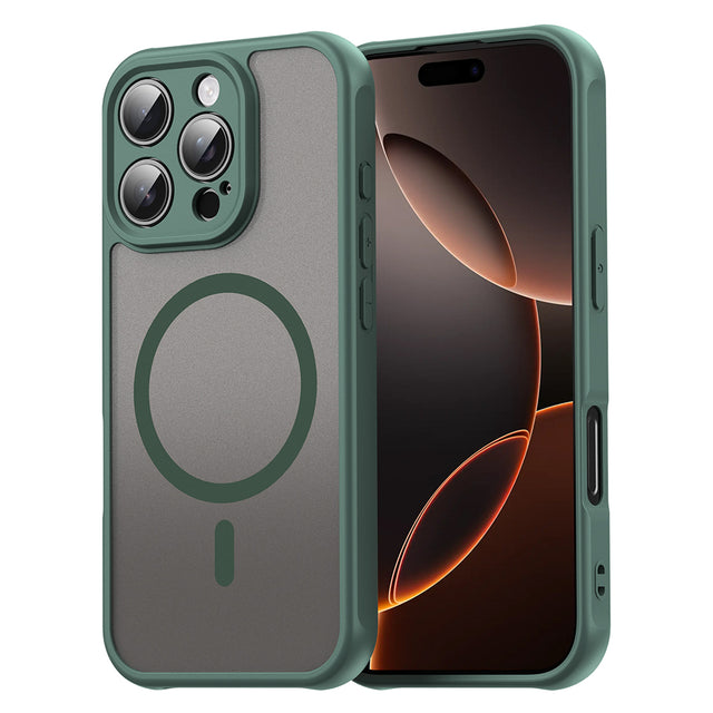 Husa de protectie Techsuit HaloFrost II MagSafe compatibil cu iPhone 16 Pro, Verde
