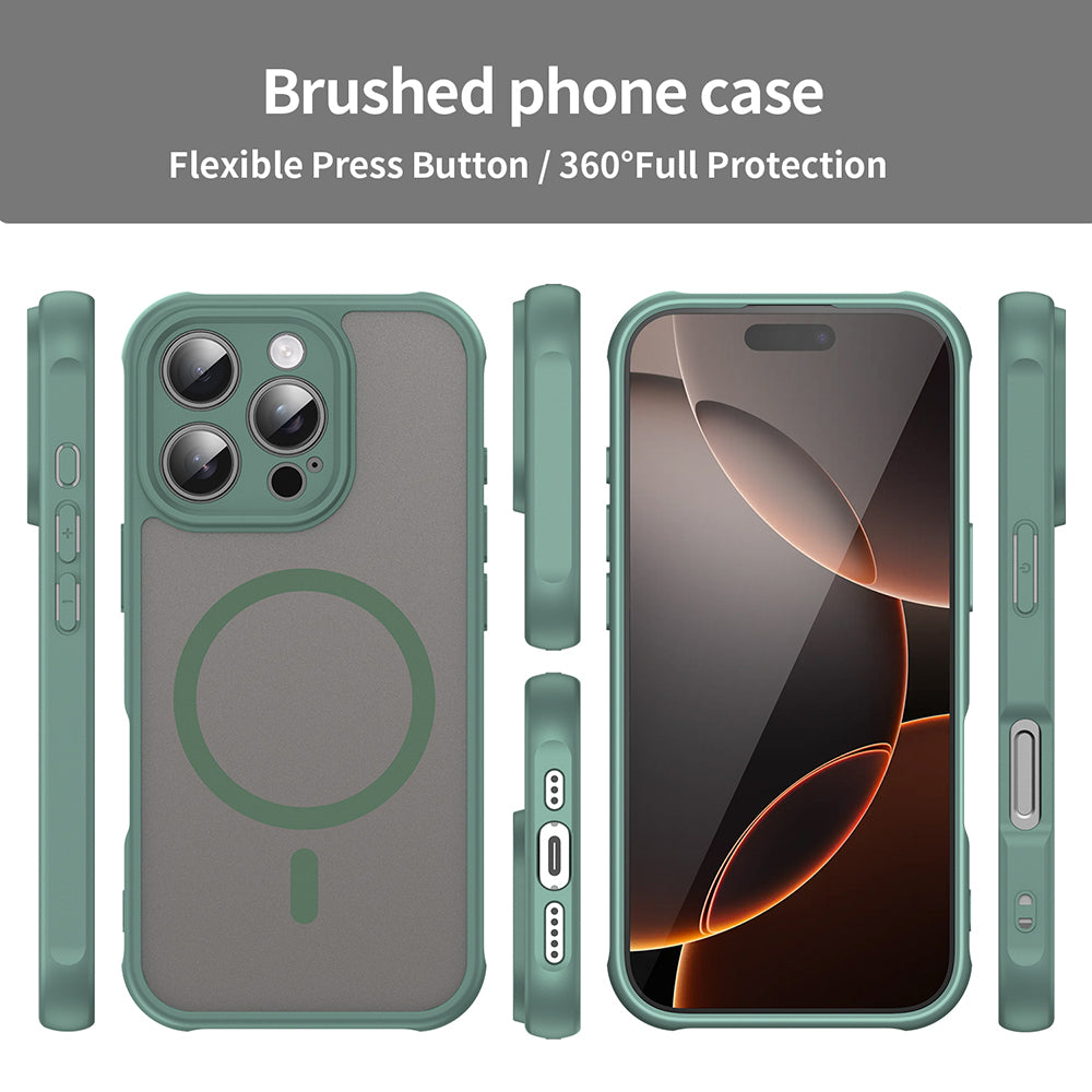 Husa de protectie Techsuit HaloFrost II MagSafe compatibil cu iPhone 16 Pro, Verde