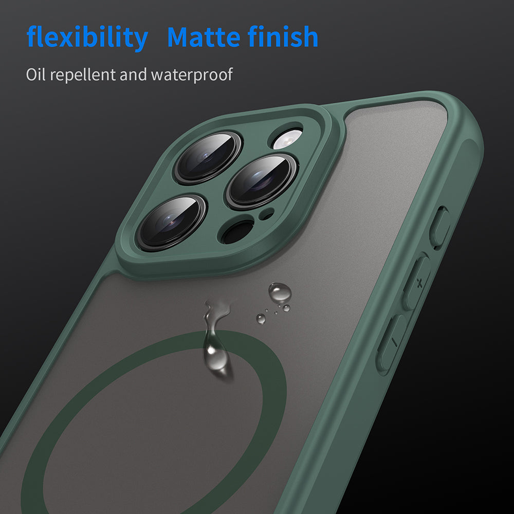 Husa de protectie Techsuit HaloFrost II MagSafe compatibil cu iPhone 16 Pro, Verde
