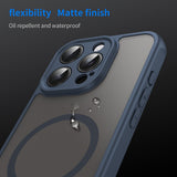 Husa de protectie Techsuit HaloFrost II MagSafe compatibil cu iPhone 16 Pro, Bleumarin