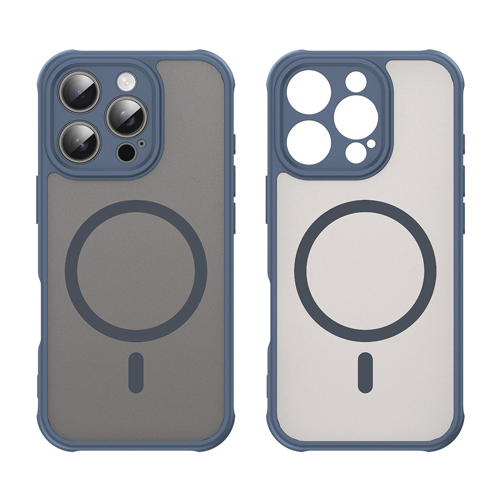 Husa de protectie Techsuit HaloFrost II MagSafe compatibil cu iPhone 16 Pro, Bleumarin