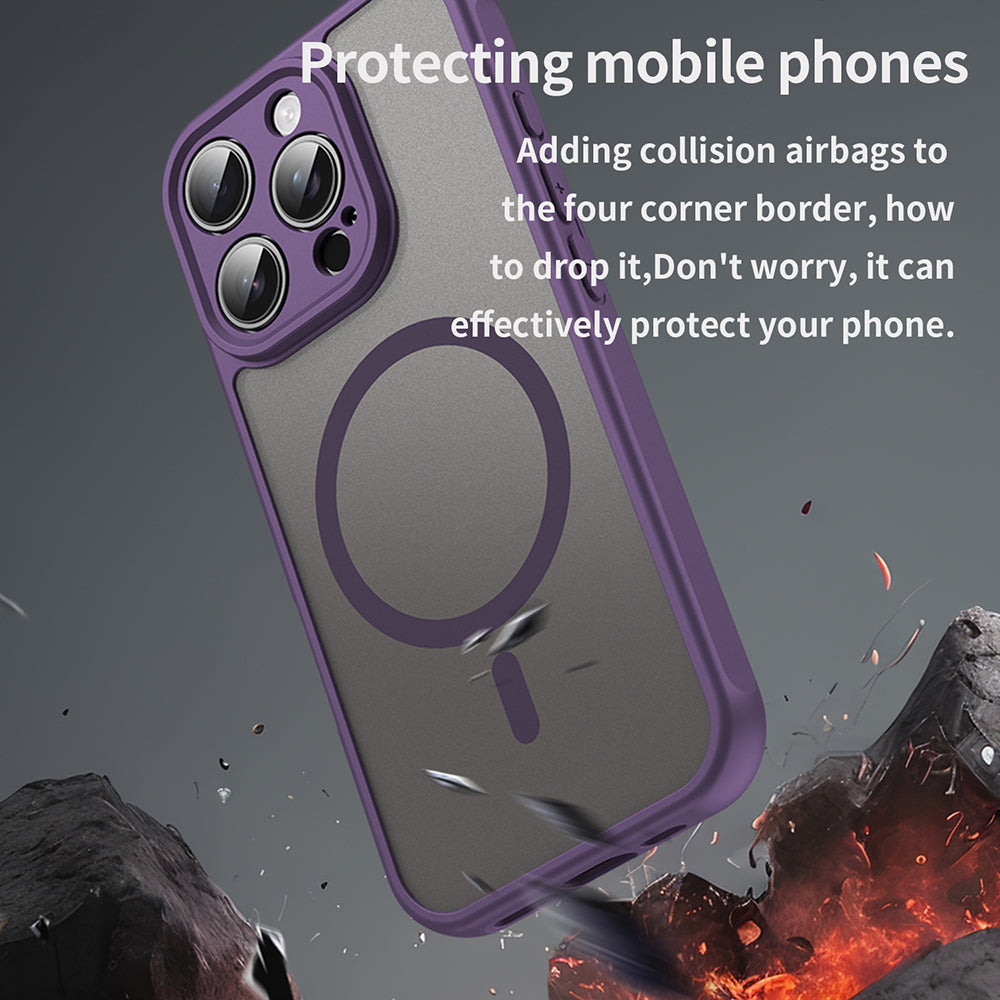 Husa de protectie Techsuit HaloFrost II MagSafe compatibil cu iPhone 16 Pro, Mov