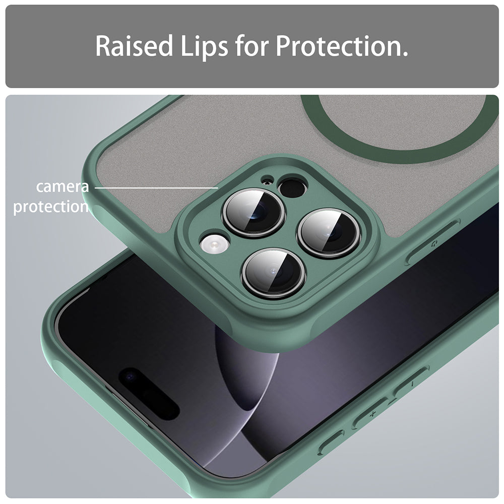 Husa de protectie Techsuit HaloFrost II MagSafe compatibil cu iPhone 16 Pro Max, Verde