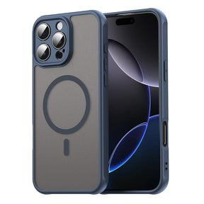 Husa de protectie Techsuit HaloFrost II MagSafe compatibil cu iPhone 16 Pro Max, Bleumarin