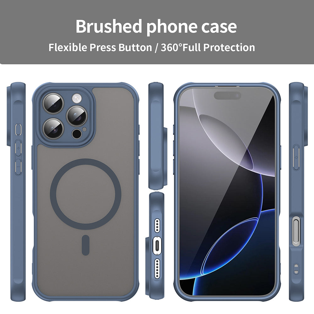 Husa de protectie Techsuit HaloFrost II MagSafe compatibil cu iPhone 16 Pro Max, Bleumarin