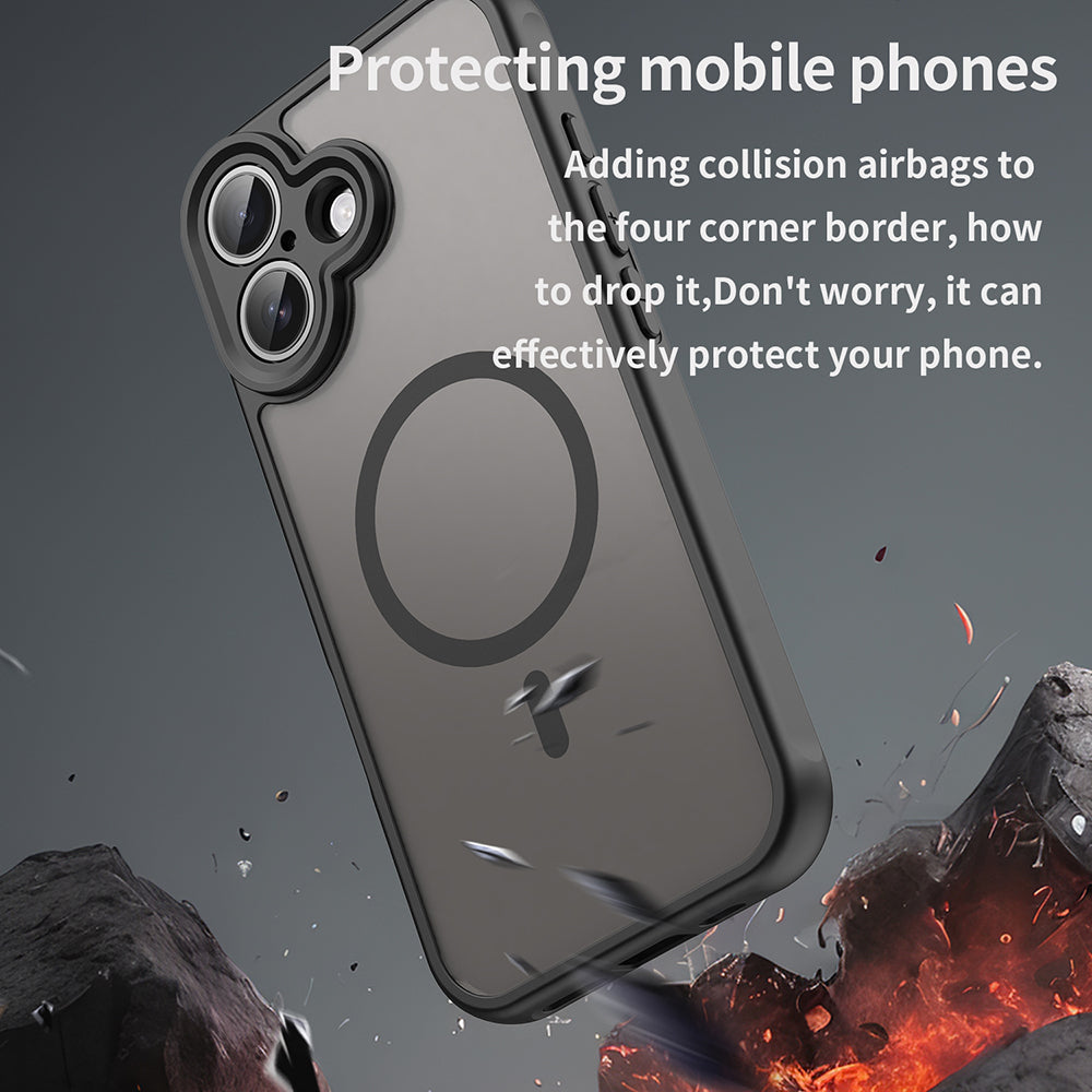 Husa de protectie Techsuit HaloFrost II MagSafe compatibil cu iPhone 17, Negru