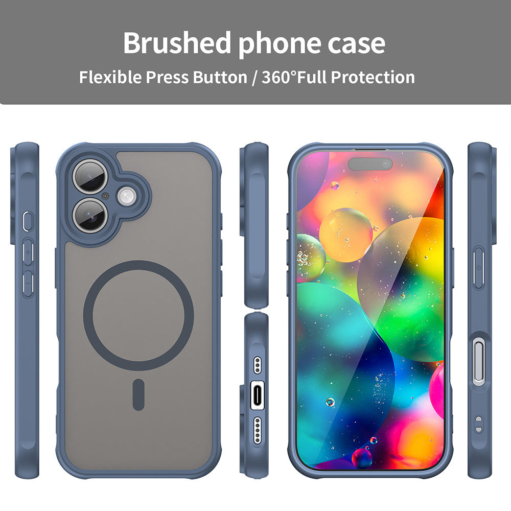 Husa de protectie Techsuit HaloFrost II MagSafe compatibil cu iPhone 17, Bleumarin