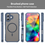 Husa de protectie Techsuit HaloFrost II MagSafe compatibil cu iPhone 17, Bleumarin