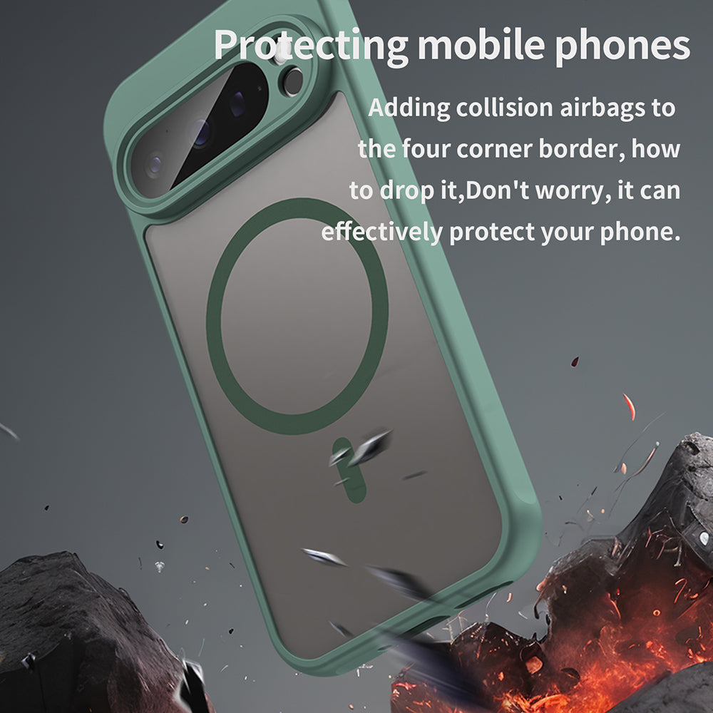 Husa de protectie Techsuit HaloFrost II MagSafe compatibil cu Google Pixel 9 Pro, Verde
