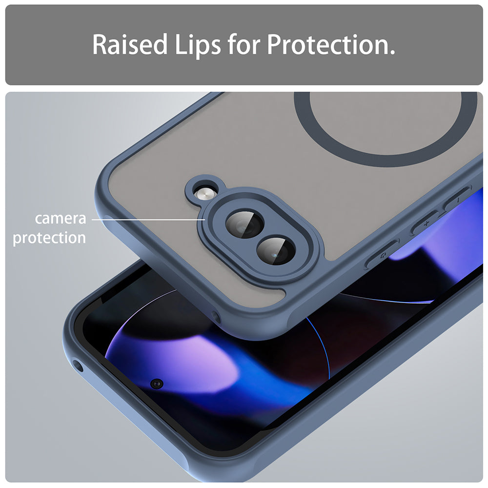 Husa de protectie Techsuit HaloFrost II MagSafe compatibil cu Google Pixel 9a, Bleumarin