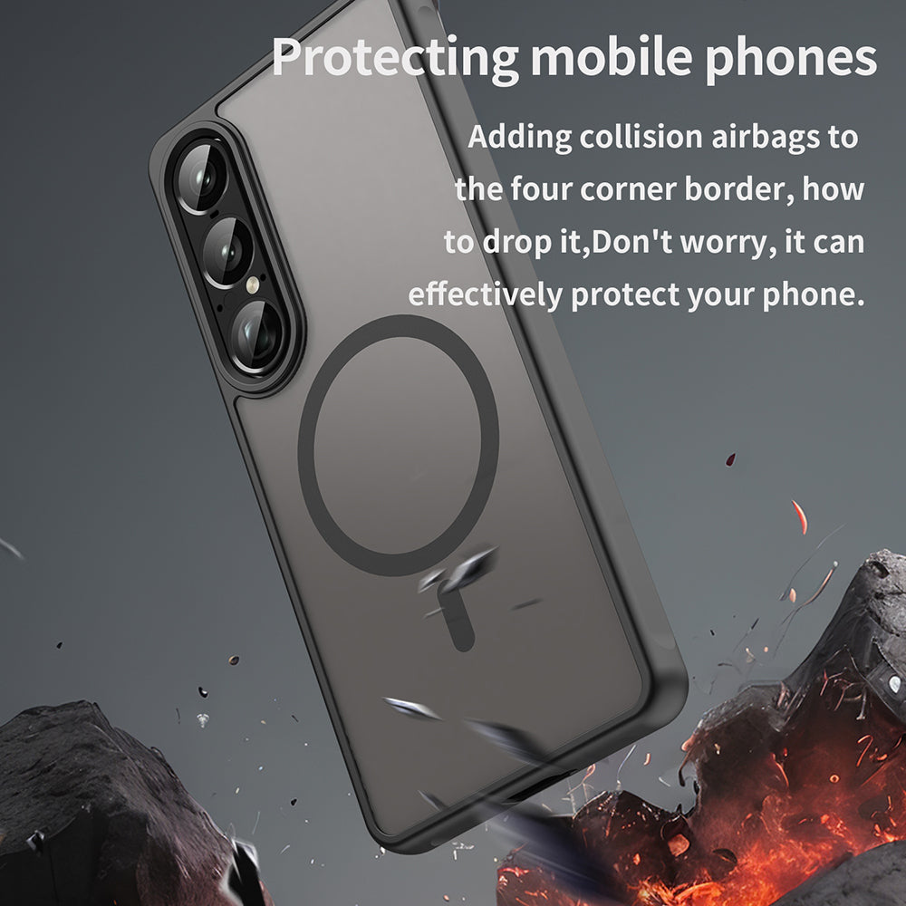 Husa de protectie Techsuit HaloFrost II MagSafe compatibil cu Sony Xperia 1 VII, Negru