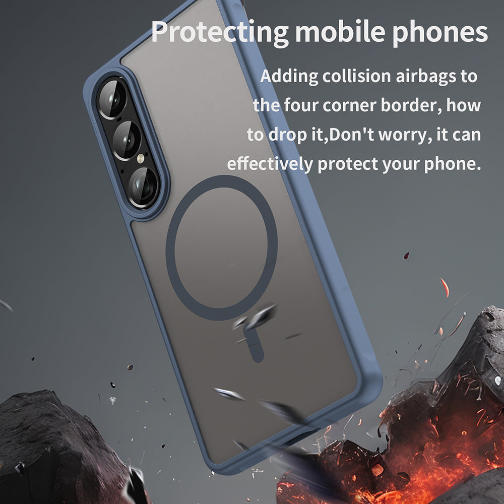 Husa de protectie Techsuit HaloFrost II MagSafe compatibil cu Sony Xperia 1 VII, Bleumarin