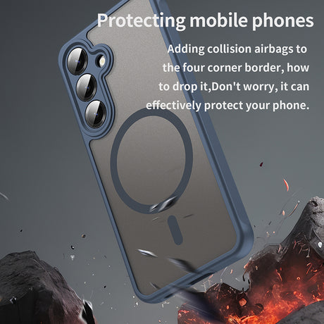 Husa de protectie Techsuit HaloFrost II MagSafe compatibil cu Samsung Galaxy S24 Plus / S25 Plus, Bleumarin