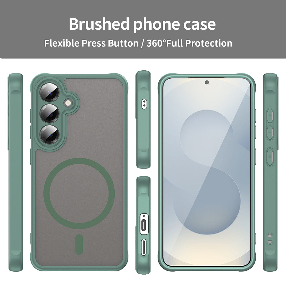 Husa de protectie Techsuit HaloFrost II MagSafe compatibil cu Samsung Galaxy S24 / S25, Verde