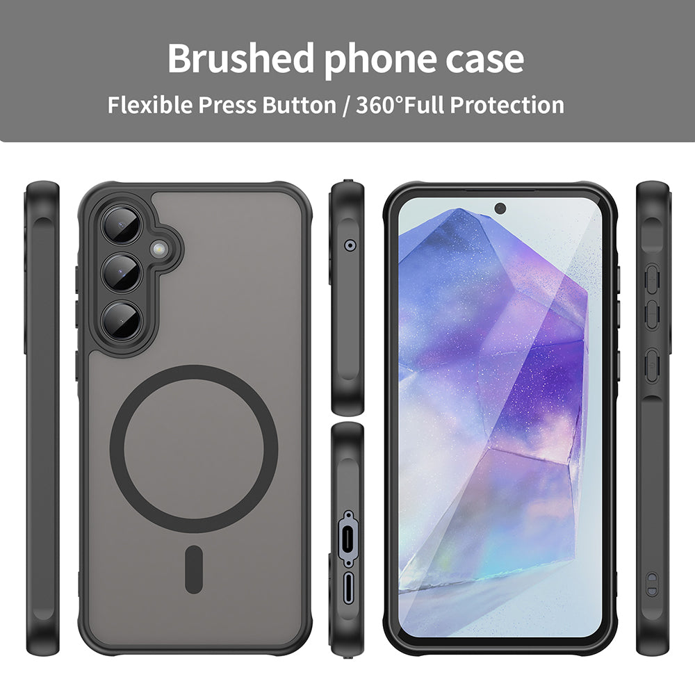 Husa de protectie Techsuit HaloFrost II MagSafe compatibil cu Samsung Galaxy A55 5G, Negru