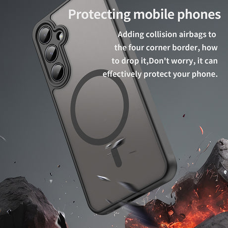 Husa de protectie Techsuit HaloFrost II MagSafe compatibil cu Samsung Galaxy A55 5G, Negru