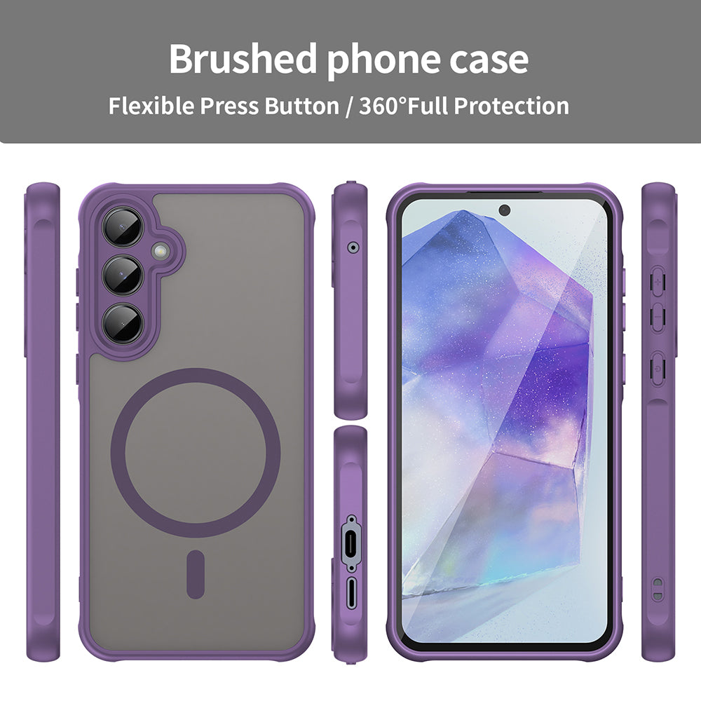 Husa de protectie Techsuit HaloFrost II MagSafe compatibil cu Samsung Galaxy A55 5G, Mov
