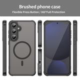 Husa de protectie Techsuit HaloFrost II MagSafe compatibil cu Samsung Galaxy S24 FE, Negru