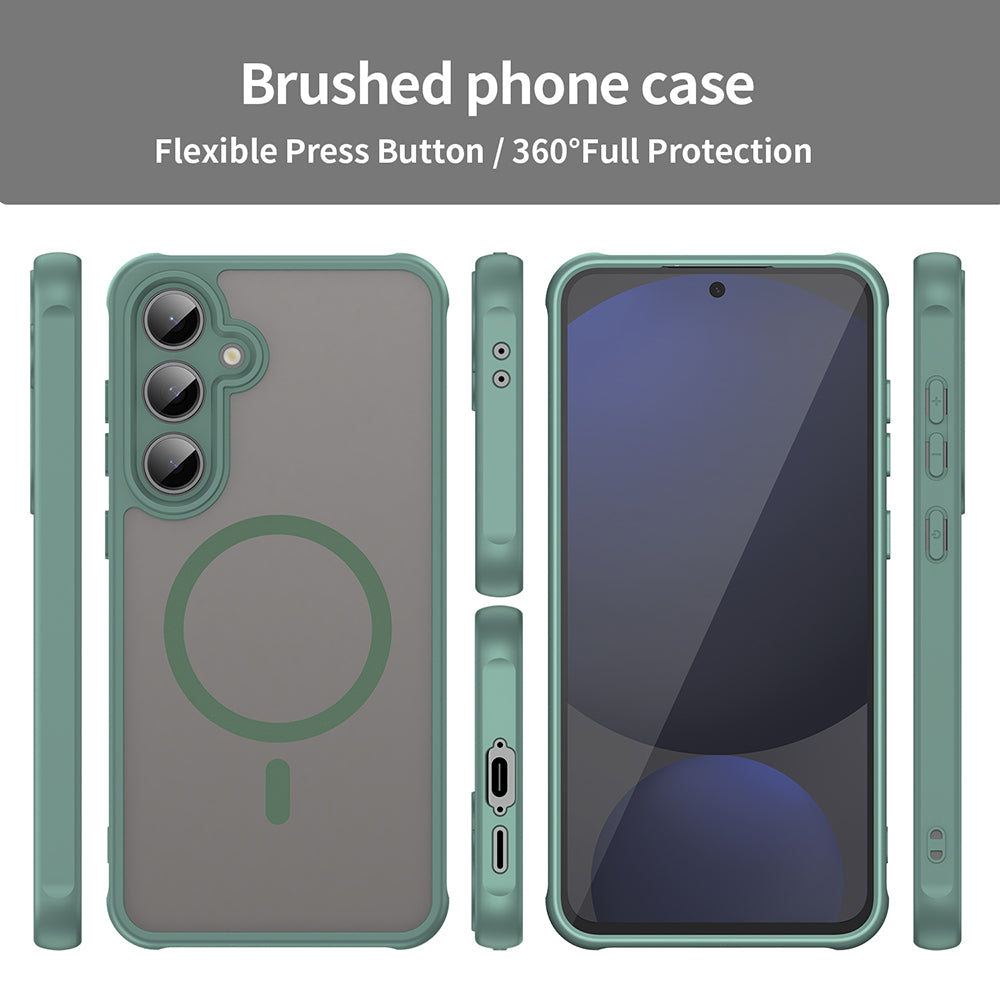 Husa de protectie Techsuit HaloFrost II MagSafe compatibil cu Samsung Galaxy S24 FE, Verde