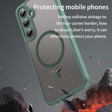 Husa de protectie Techsuit HaloFrost II MagSafe compatibil cu Samsung Galaxy S24 FE, Verde