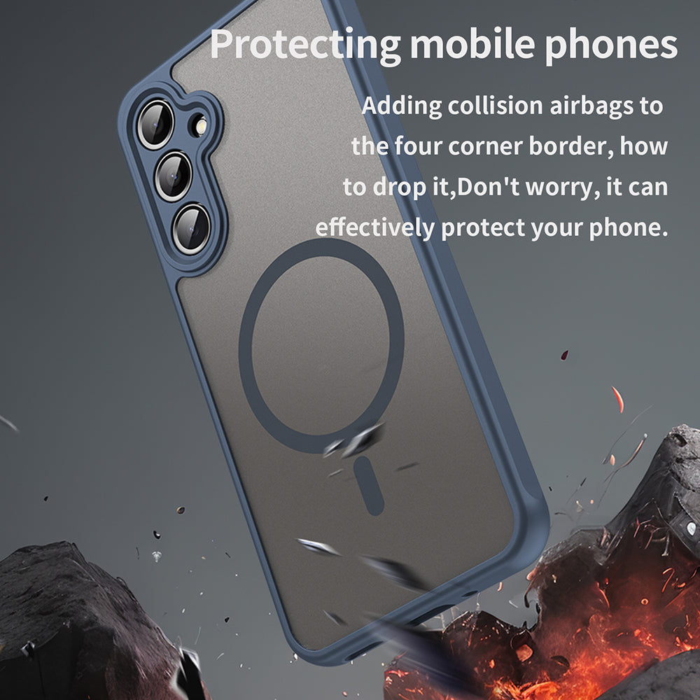 Husa de protectie Techsuit HaloFrost II MagSafe compatibil cu Samsung Galaxy A16 4G / A16 5G, Bleumarin