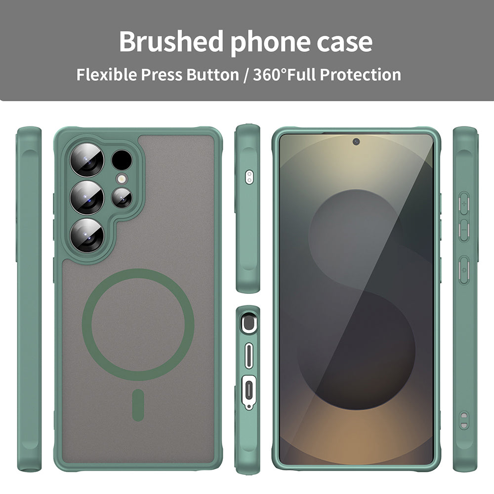 Husa de protectie Techsuit HaloFrost II MagSafe compatibil cu Samsung Galaxy S25 Ultra, Verde