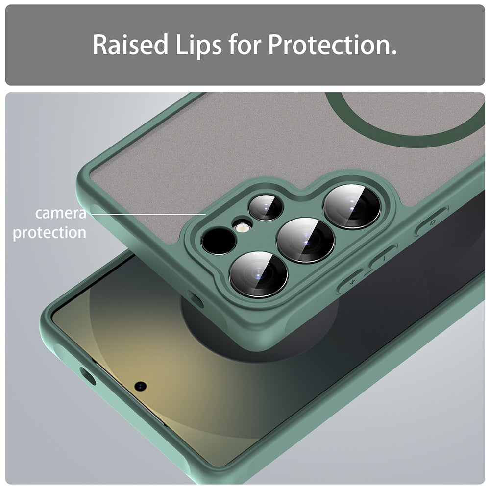 Husa de protectie Techsuit HaloFrost II MagSafe compatibil cu Samsung Galaxy S25 Ultra, Verde