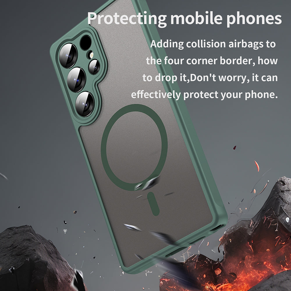 Husa de protectie Techsuit HaloFrost II MagSafe compatibil cu Samsung Galaxy S25 Ultra, Verde