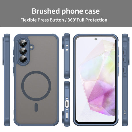 Husa de protectie Techsuit HaloFrost II MagSafe compatibil cu Samsung Galaxy A36 5G, Bleumarin