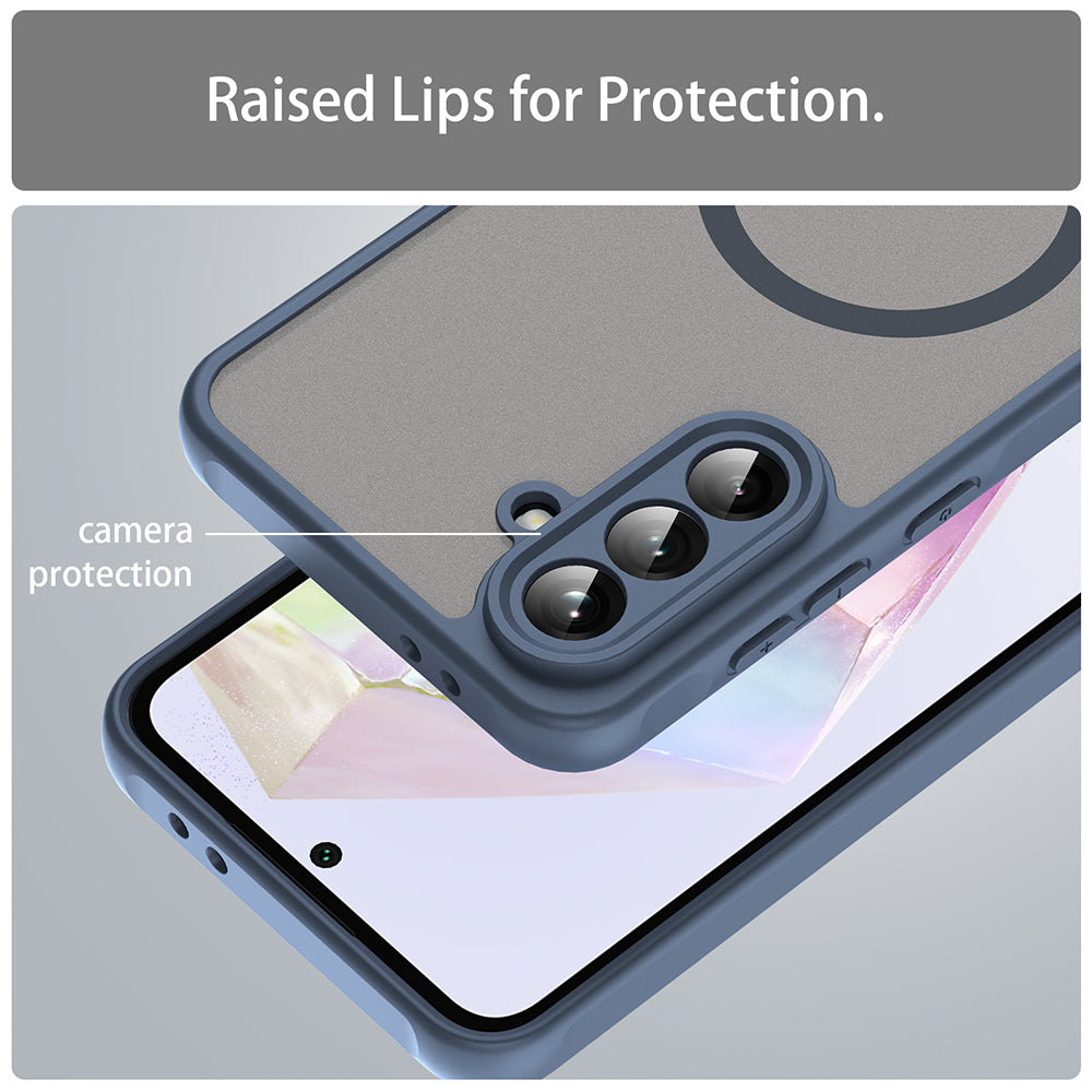 Husa de protectie Techsuit HaloFrost II MagSafe compatibil cu Samsung Galaxy A36 5G, Bleumarin