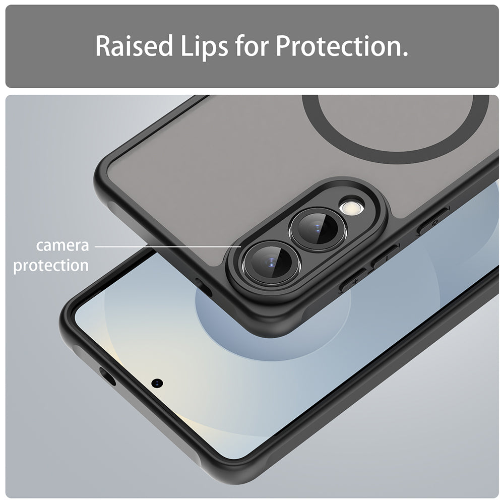 Husa de protectie Techsuit HaloFrost II MagSafe compatibil cu Samsung Galaxy S25 Edge, Negru
