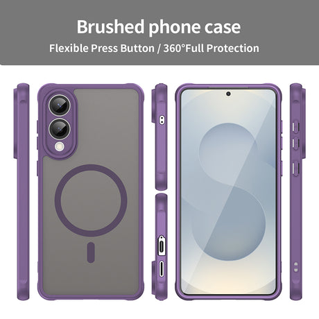 Husa de protectie Techsuit HaloFrost II MagSafe compatibil cu Samsung Galaxy S25 Edge, Mov