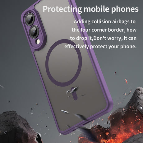 Husa de protectie Techsuit HaloFrost II MagSafe compatibil cu Samsung Galaxy S25 Edge, Mov