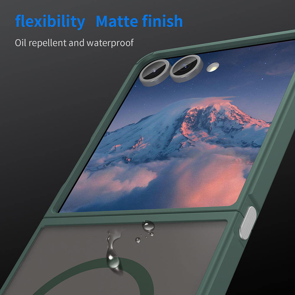 Husa de protectie Techsuit HaloFrost II MagSafe compatibil cu Samsung Galaxy Z Flip7, Verde