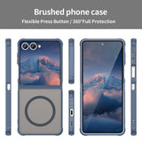 Husa de protectie Techsuit HaloFrost II MagSafe compatibil cu Samsung Galaxy Z Flip7, Bleumarin