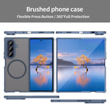 Husa de protectie Techsuit HaloFrost II MagSafe compatibil cu Samsung Galaxy Z Fold7, Bleumarin