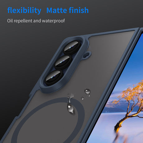 Husa de protectie Techsuit HaloFrost II MagSafe compatibil cu Samsung Galaxy Z Fold7, Bleumarin