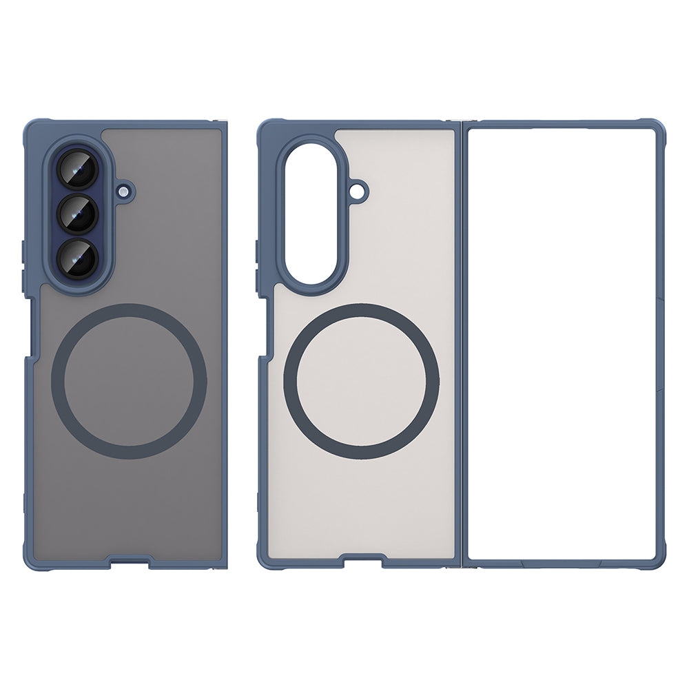 Husa de protectie Techsuit HaloFrost II MagSafe compatibil cu Samsung Galaxy Z Fold7, Bleumarin