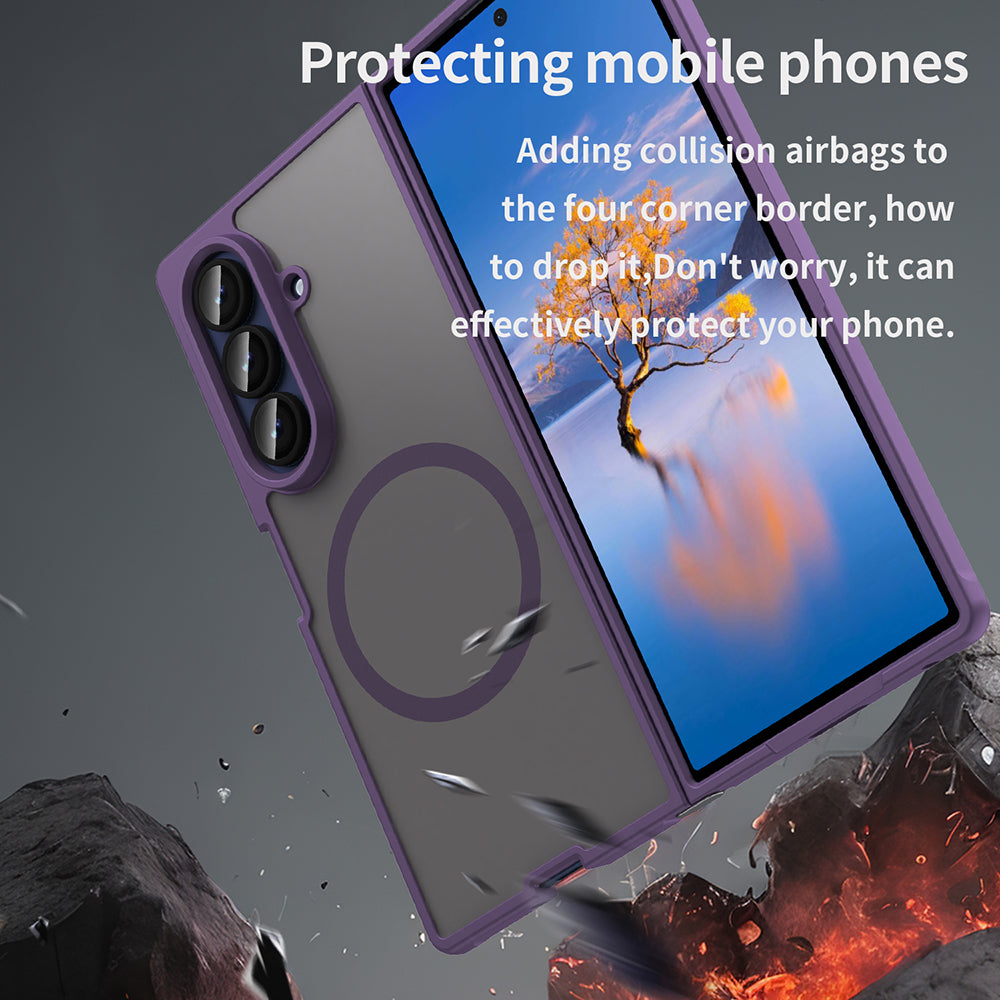 Husa de protectie Techsuit HaloFrost II MagSafe compatibil cu Samsung Galaxy Z Fold7, Mov