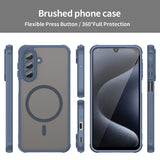 Husa de protectie Techsuit HaloFrost II MagSafe compatibil cu Samsung Galaxy A17 5G / A17 4G, Bleumarin