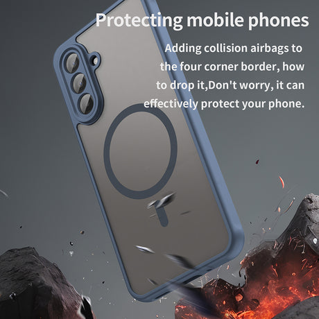 Husa de protectie Techsuit HaloFrost II MagSafe compatibil cu Samsung Galaxy A17 5G / A17 4G, Bleumarin