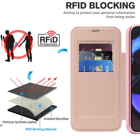 Husa de protectie Techsuit SmartMag Book compatibil cu Google Pixel 10 / 10 Pro, Roz