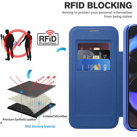 Husa de protectie Techsuit SmartMag Book compatibil cu Google Pixel 10 / 10 Pro, Albastru