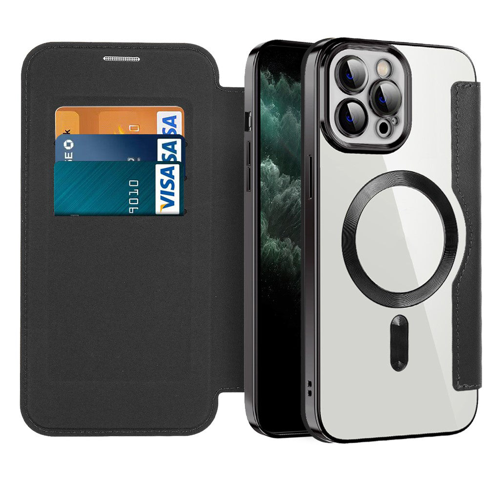 Husa de protectie Techsuit SmartMag Book compatibil cu iPhone 11 Pro Max, Negru
