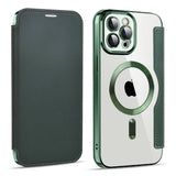 Husa de protectie Techsuit SmartMag Book compatibil cu iPhone 11 Pro Max, Verde